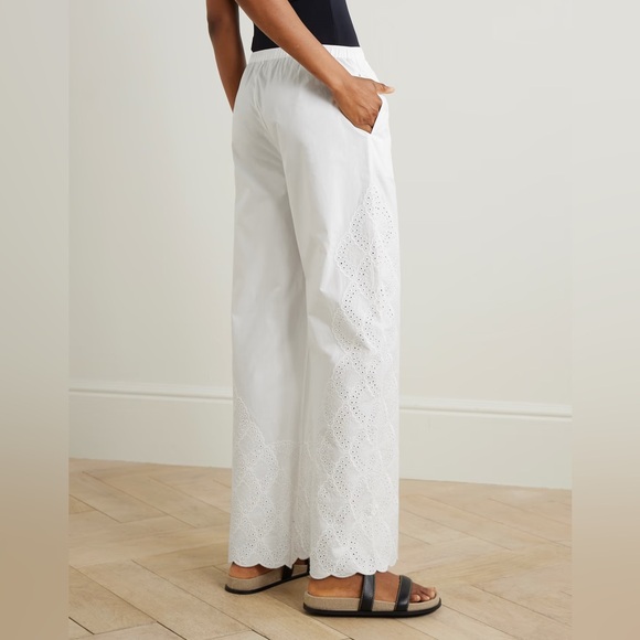 LOULOU STUDIO NWT Dulche Broderie Anglaise Pants M Medium - Picture 2 of 11